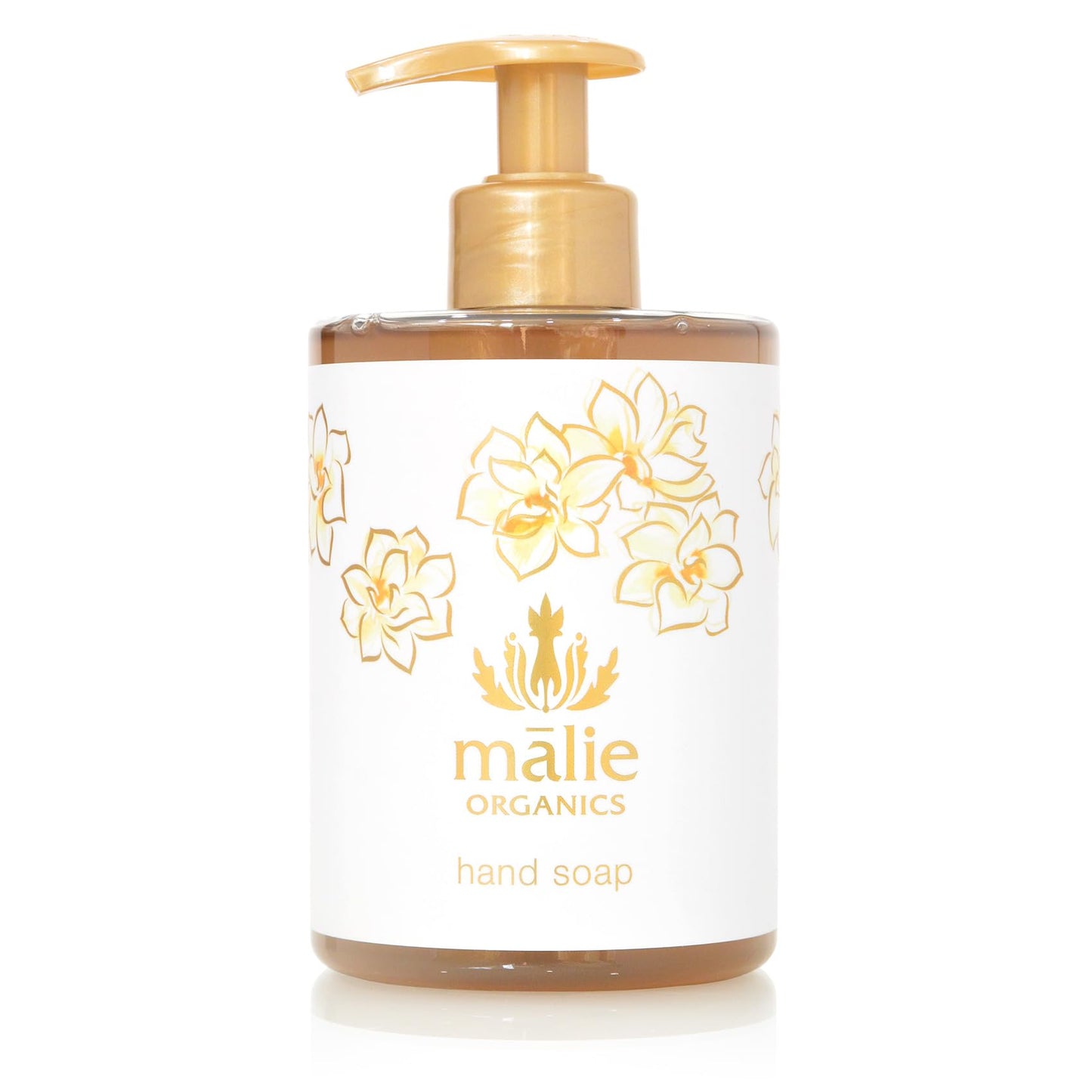 M?lie Organics Hand Soap, Pikake, 13.5 oz, Organic Moisturizing Hand Wash with Aloe+ Hawaiian Hydrosols, Vegan Beauty & Personal Care Malie