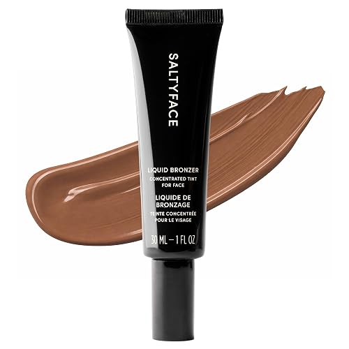 SALTYFACE - Liquid Bronzer - Concentrated Tint for Face - Universal Shade - Bronzing Drops - Helps Even Skin Tone - Lightweight - Hyaluronic Acid Beauty & Personal Care SALTYFACE