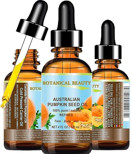 Botanical Beauty Australian PUMPKIN SEED OIL Pure Natural Virgin Unrefined Cold Pressed Carrier Oil. 2 Fl.oz.- 60 ml. for Face, Skin, Hair, Lip, Nails Beauty & Personal Care Botanical Beauty