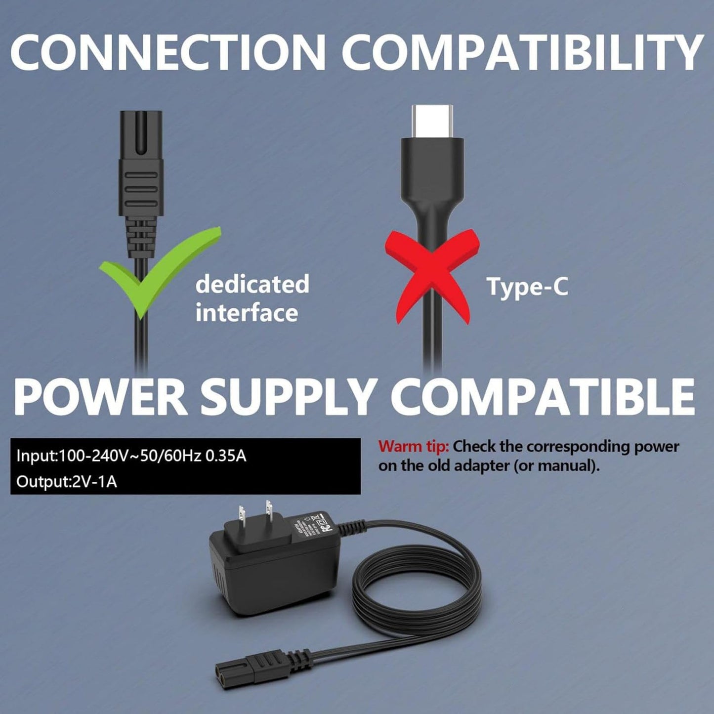 1.8M/6FT Clipper Charger for Wahl Cordless Detailer 8786-1001, 8163, 8061, 8061-100,97617-100 Clipper NEW Beauty and Personal Care MLKOSS