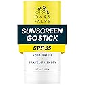 Oars + Alps Clear Face Sunscreen Stick, SPF 35 Travel Sunscreen Roll On for Face & Body, SPF Stick with Vitamin E & Antioxidants, Water & Sweat Beauty & Personal Care Oars + Alps