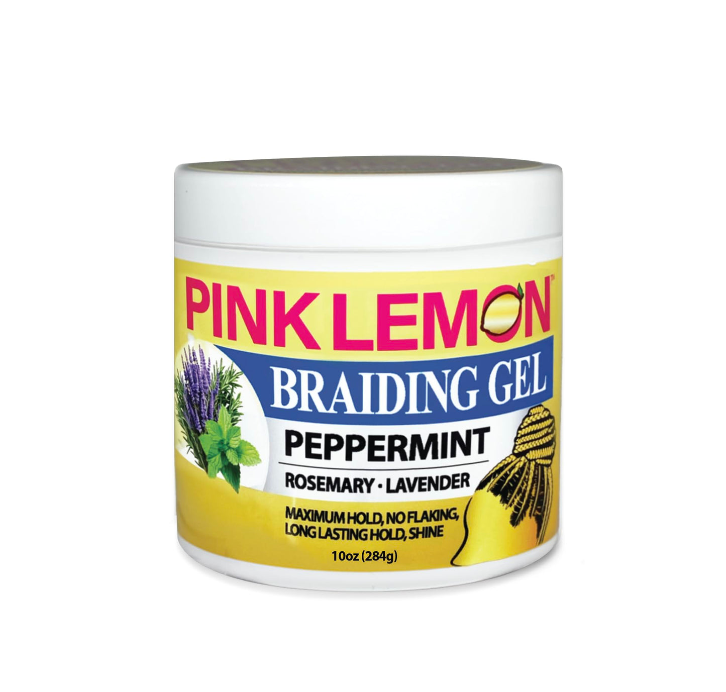 PINK LEMON Braiding Gel Peppermint - Maximum Hold, No Flaking, Long Lasting Hold, High Shine. For Micro, Inter, Dread, Faux, Loc, Twist, Braid, Edge Beauty & Personal Care PINK LEMON