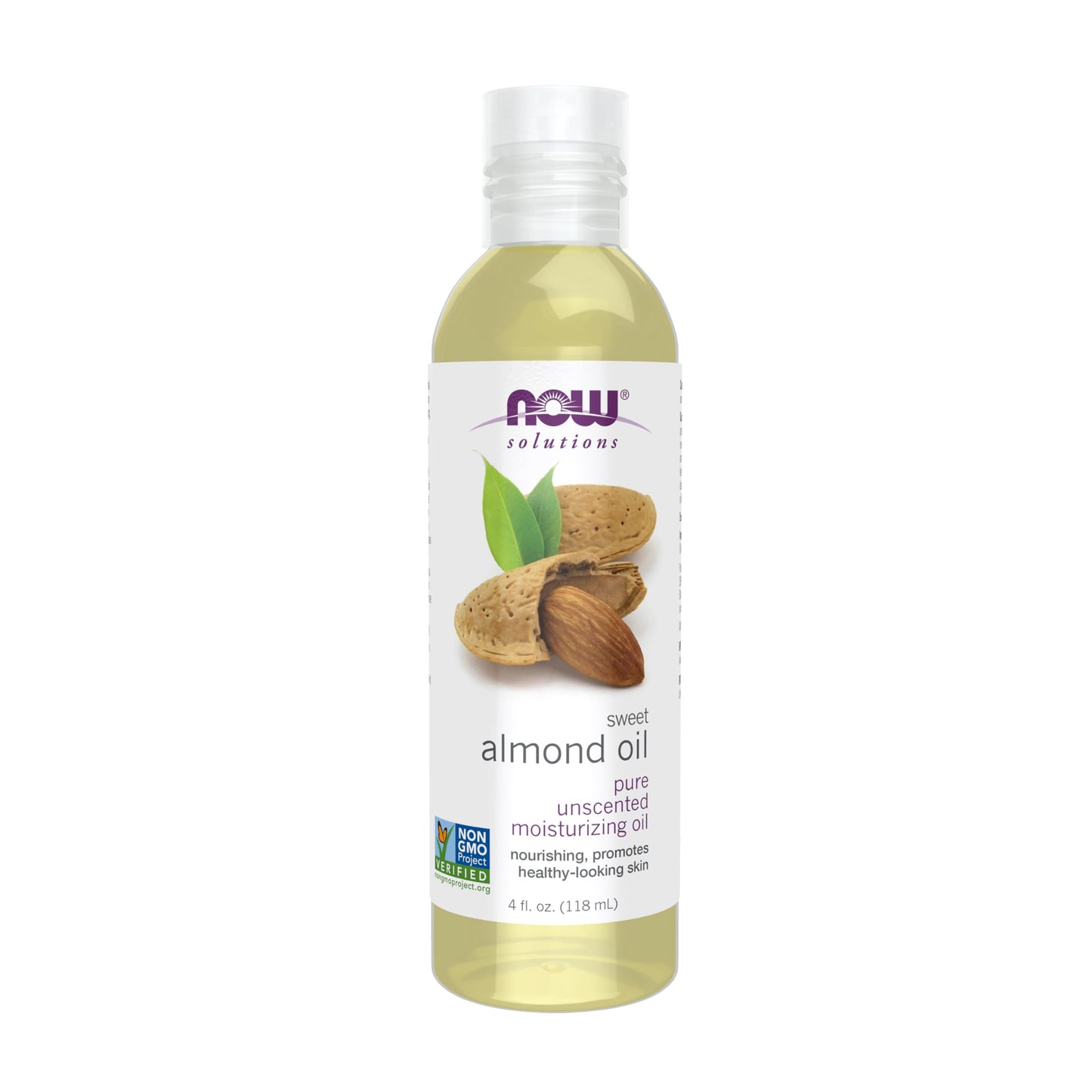 NOW Foods Solutions, Sweet Almond Oil, 100% Pure Moisturizing Oil, Promotes Healthy-Looking Skin, Unscented , 4-Ounce Beauty & Personal Care NOW Foods