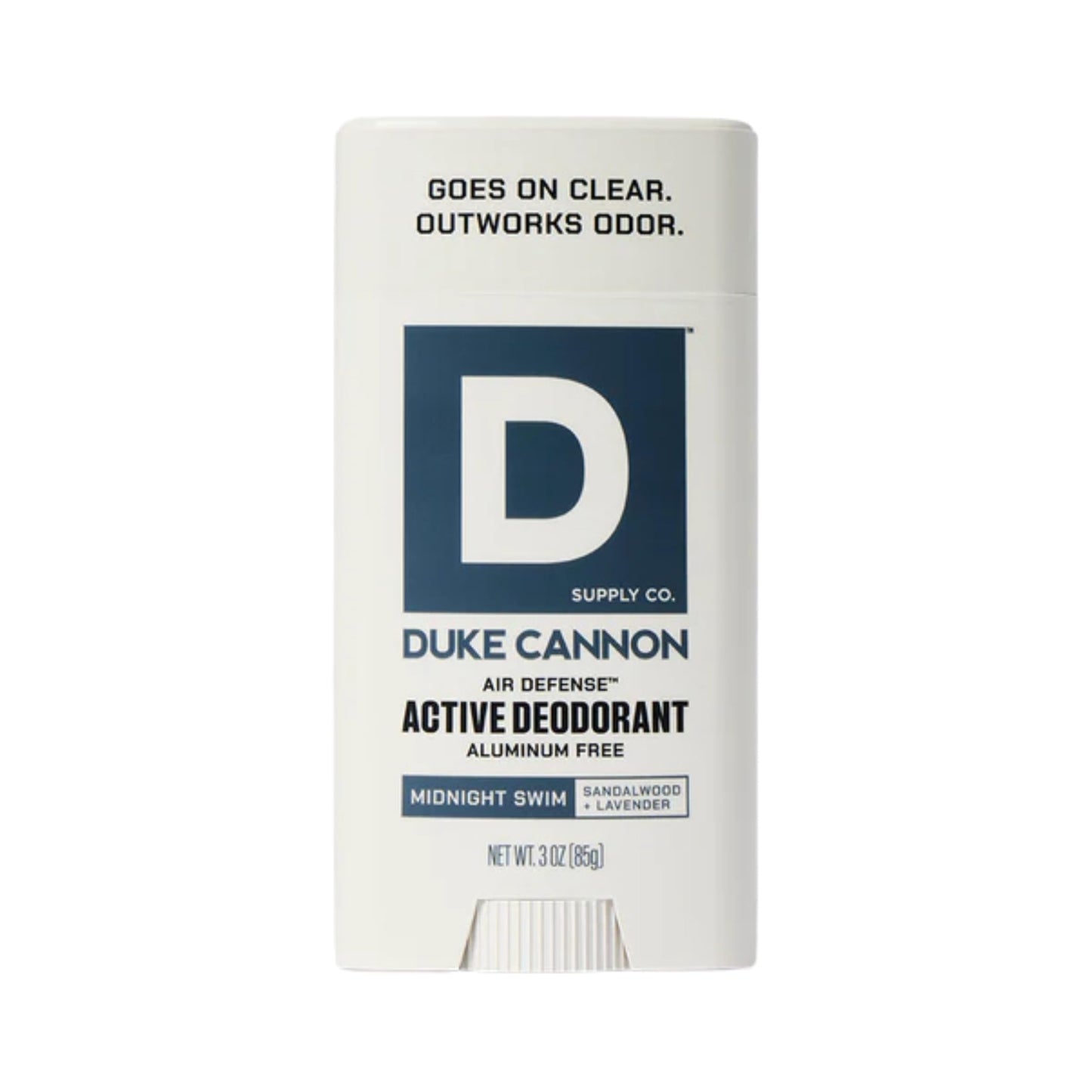 Duke Cannon Midnight Swim Aluminum-Free Deodorant for Men - Air Defense, Sandalwood + Lavender Scent, 3 oz - Long-Lasting, Clear Glide, Skin-Soothing Beauty and Personal Care Duke Cannon Supply Co.