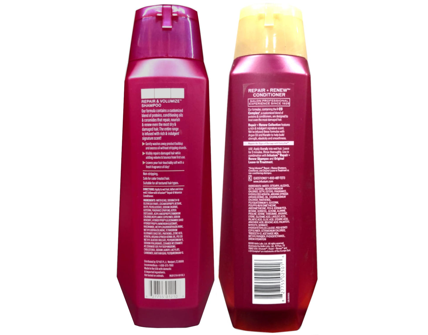 INFUSIUM Shampoo & Conditioner Repair & Volumize, Repair/Nourish/Renew, with Collagen, Building Peptides & Hyaluronic Acid for Dry & Damaged Hair Beauty & Personal Care Infusium