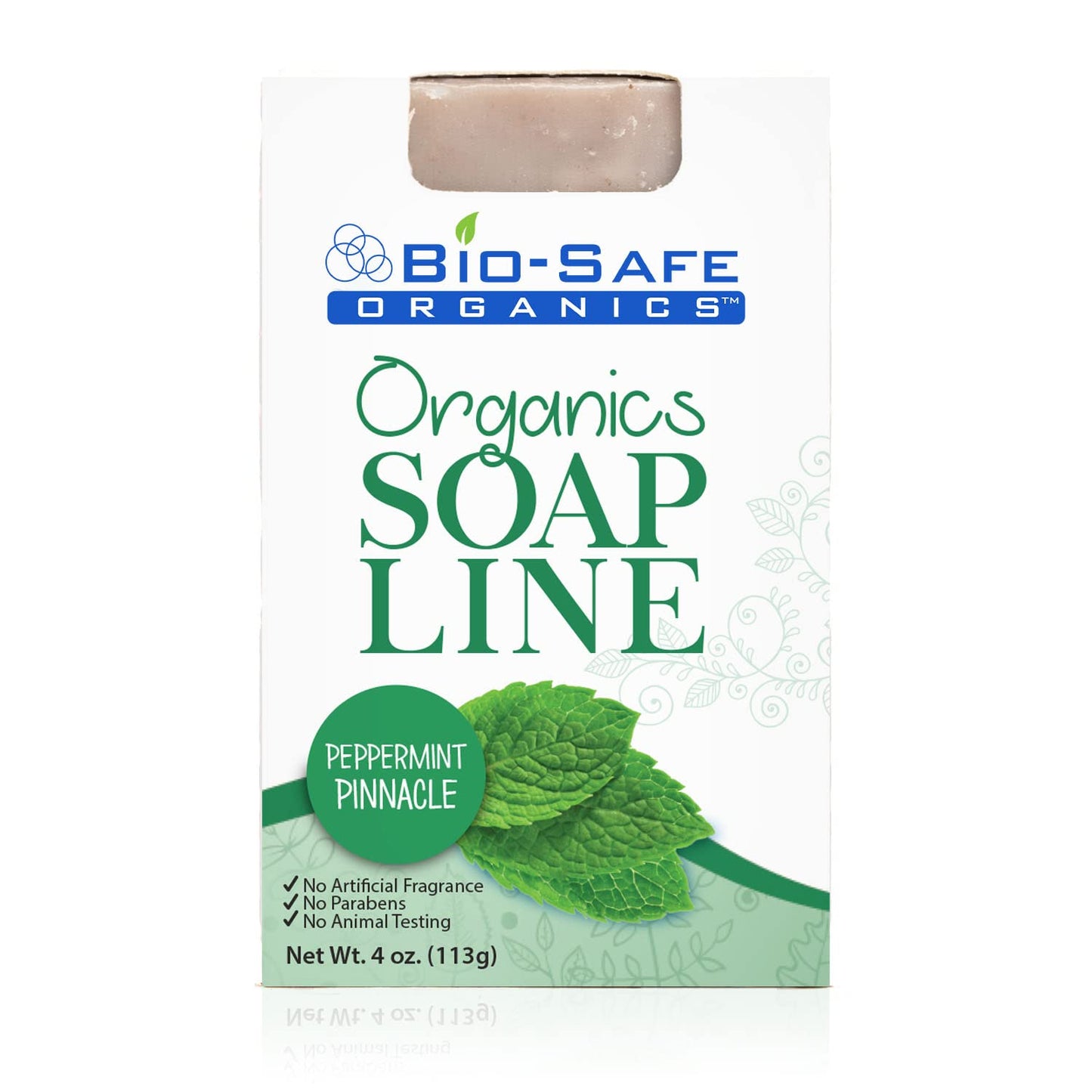 Bio-Safe Organics Natural Organic Handmade Peppermint Pinnacle Soap 100% Handmade Organic Soap Exfoliating Soap Bar All Natural Soap Bar Moisturizing Beauty & Personal Care Bio-Safe Organics