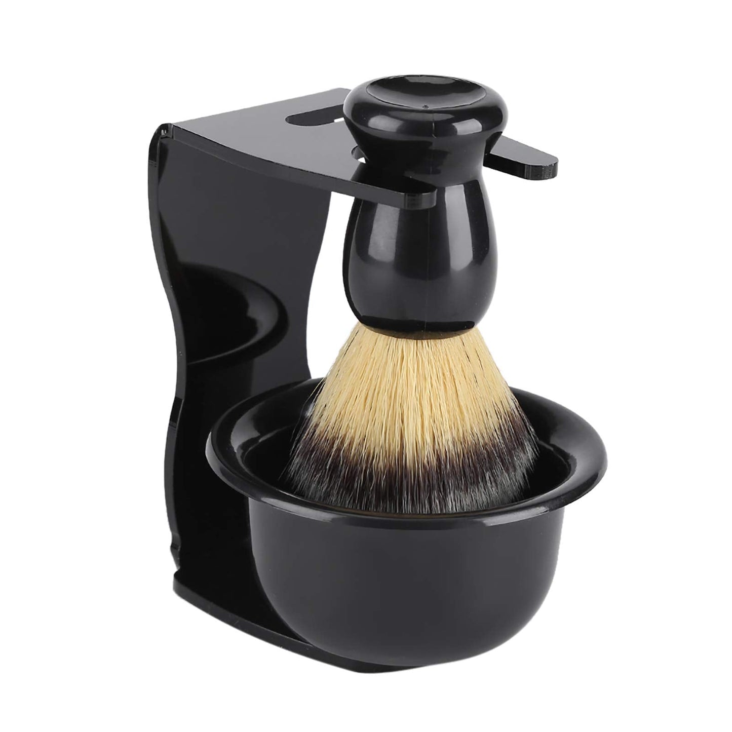 Joyzan Shaving Brush Set, 3 in 1 Men Hair Shave Brushes Bowl Stand Shaving Cream Soap Razor Holder Mug Kit Soft Nylon Cleaning Tool Wet Father Husband Beauty and Personal Care Joyzan