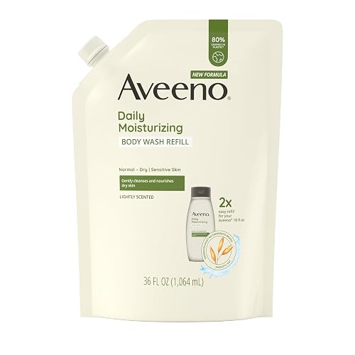 Aveeno Daily Moisturizing Body Wash for Sensitive Skin + Prebiotic Oat, Gently Cleanses, Nourishes & Feels Moisturizing Dry Skin, Light Fragrance Beauty & Personal Care Aveeno
