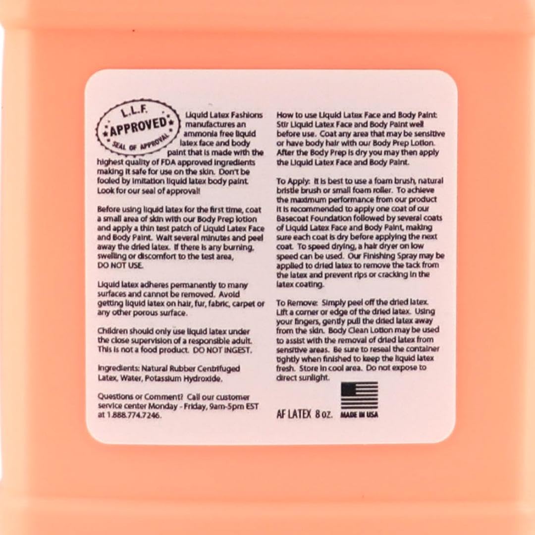 32oz Fluorescent Orange - Liquid Latex UV Black Light Body Paint Beauty & Personal Care Liquid Latex Fashions