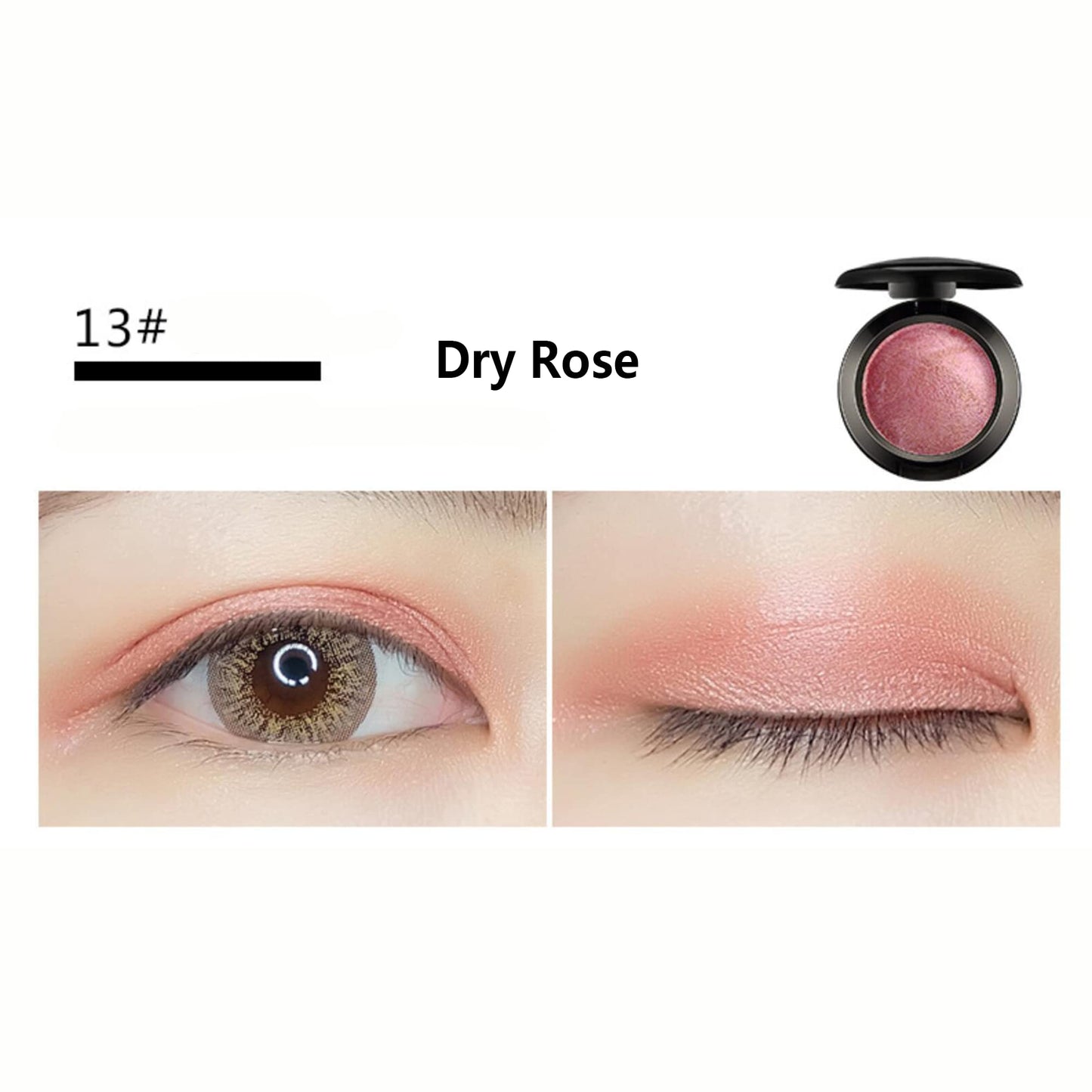 Mallofusa Single Shade Baked Eye Shadow Powder Palette Glitter Makeup Kit in Shimmer 15 Metallic Colors (Rose Pink) 8g/0.28oz Beauty & Personal Care Mallofusa