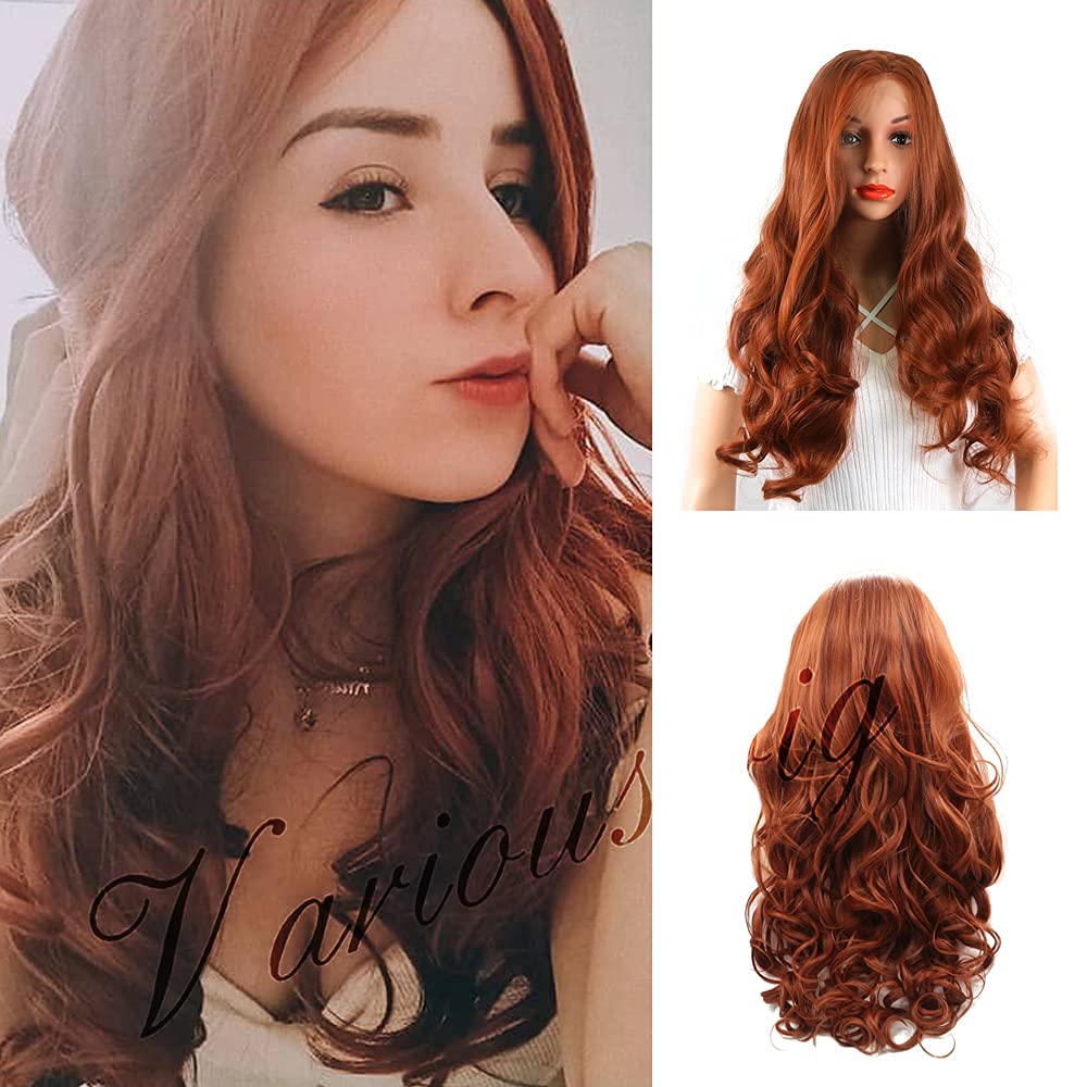 variouswig All Kinds of Everyday Natural Wigs Synthetic Lace Front Wigs Side Part Long Body Wave Heat Resistant Synthetic Wigs for Women Cosplay Party
