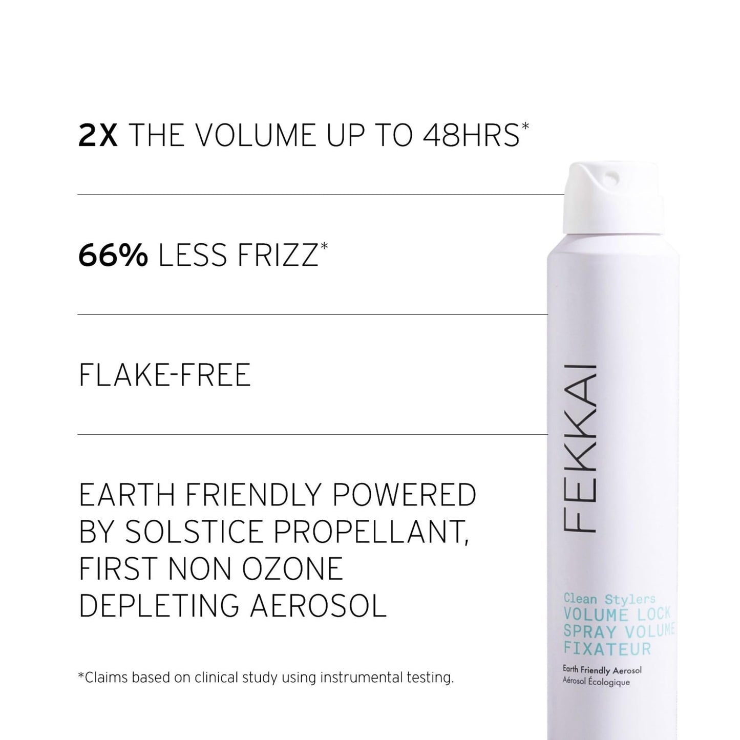 FEKKAI Clean Stylers Volumizing Hairspray - 7 oz - Provides 72HR Humidity Resistance & 2X Volume - Free of Sulfates, Parabens, Phthalates - Vegan Beauty & Personal Care Fekkai
