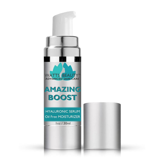 Watts Beauty Amazing Boost Ultra Hydrating Hyaluronic Serum - Oil Free Face Moisturizer 1 oz Beauty & Personal Care Watts Beauty