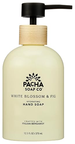 Pacha Soap White Blossom & Fig Liquid Hand Soap, 12.5 FZ Beauty & Personal Care Pacha Soap Co