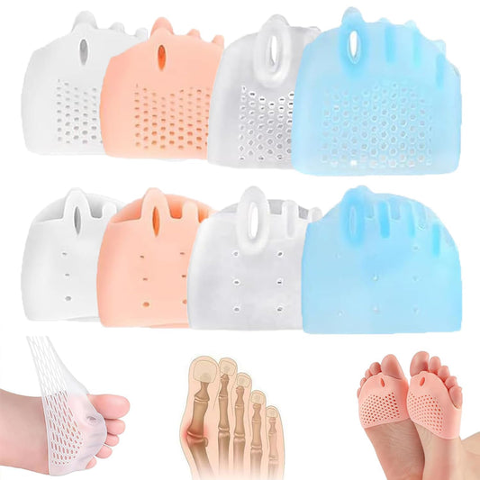 Silicone Toe Separators for Women & Men,Silicone Toe Separator,Toe Separators,Toe Separators for Women,Toe Spacers,4 Pairs, Ball of Foot Cushions