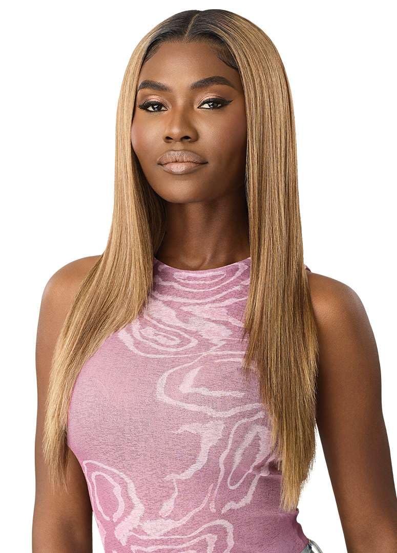 Outre Lace Front Wig - Perfect Hair Line - Swoop Series Y-Part 202 (DARK BROWN 2)