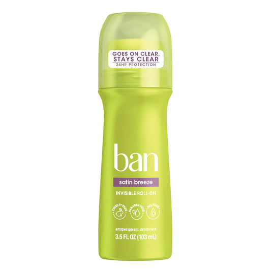 Ban Roll-On Satin Breeze Deodorant, 3.5 Fluid Ounce Beauty and Personal Care Ban