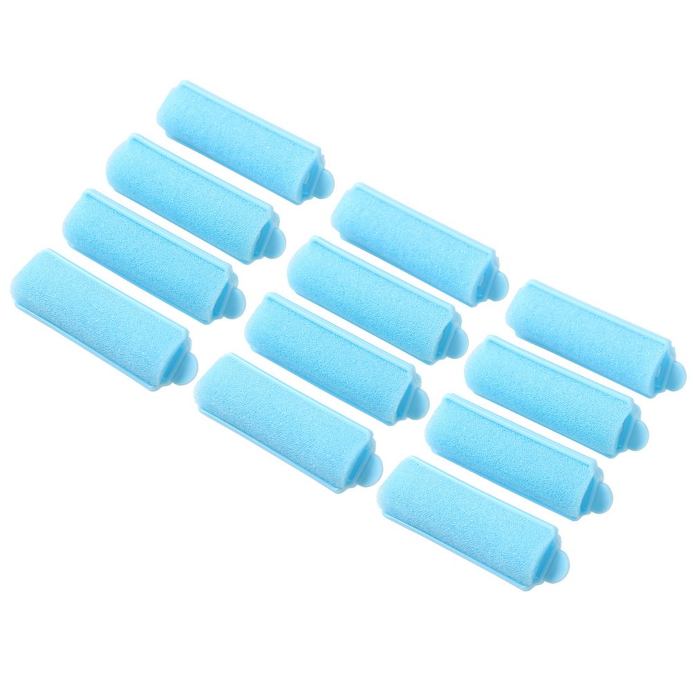 12Pcs Foam Sponge Hair Rollers, Blue Hair Curlers Bouncy Curls Style Tools Accessories Beauty & Personal Care Pengxiaomei