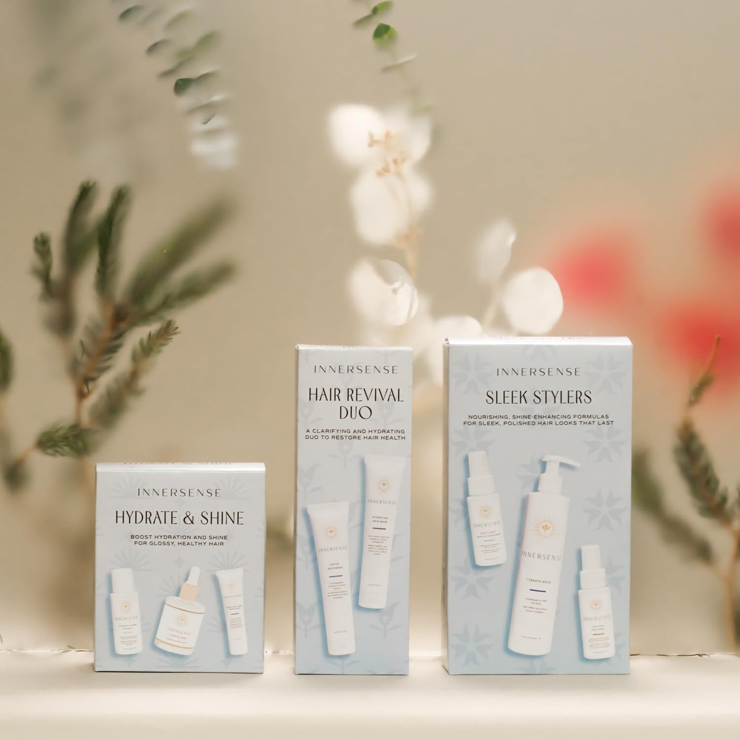 INNERSENSE Organic Beauty - Hydrate & Shine Set | I Create Shine, Hydrating Cream Hairbath, Hydrating Cream Conditioner | Non-Toxic, Cruelty-Free Beauty & Personal Care INNERSENSE