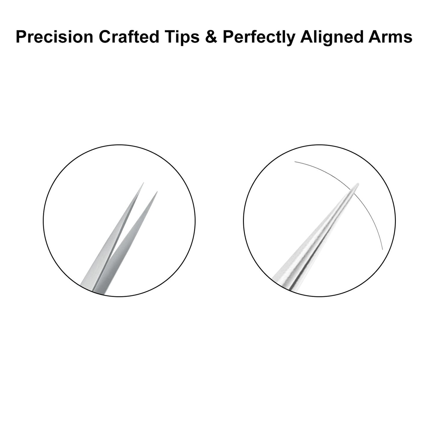 2PCS Japanese Stainless Steel, Eyelash Extension Tweezers, Matt Finish,Black Magnetic Double Tweezers Pouch (RT-15DT10) Beauty and Personal Care metaleks