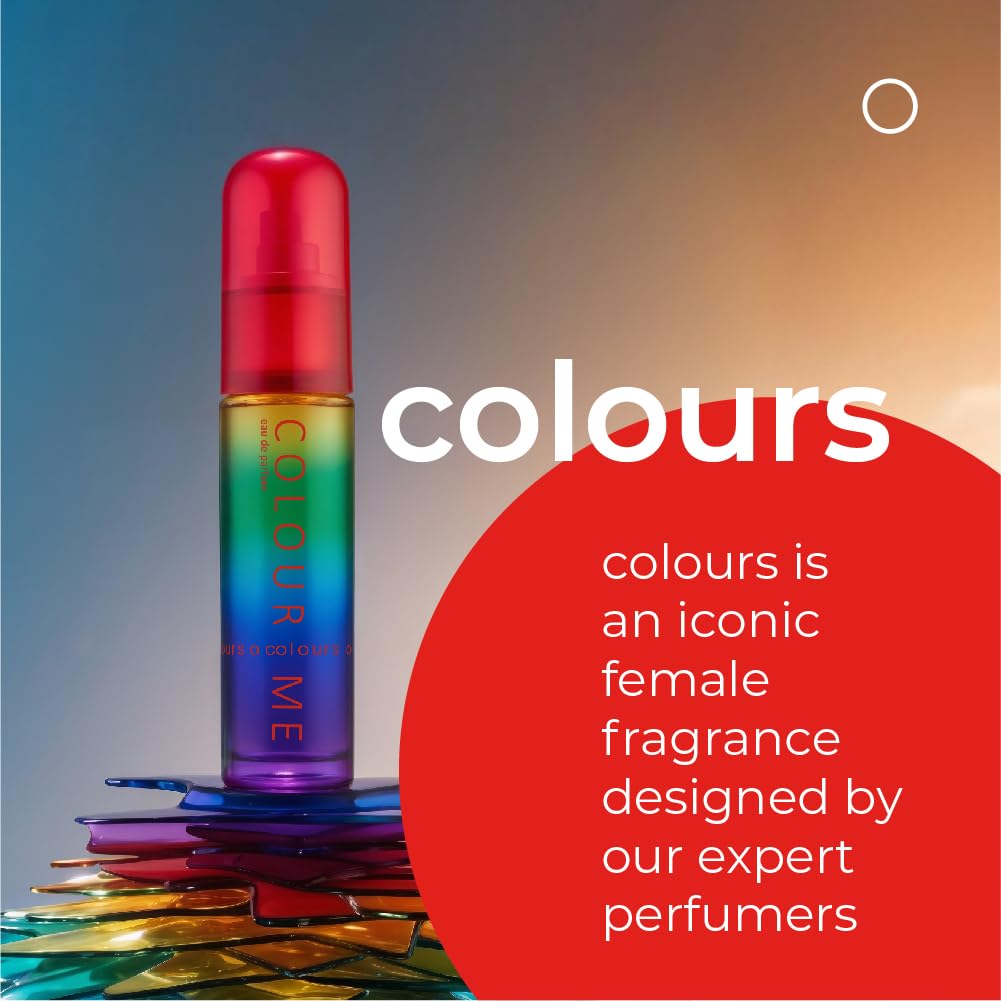 COLOUR ME Milton-Lloyd Colours - Eau de Parfum for Women - Rose, Vanilla Perfume for Women - Floral, Chypre Fragrances - Long Lasting Perfume - 1.7 oz Beauty & Personal Care COLOUR ME