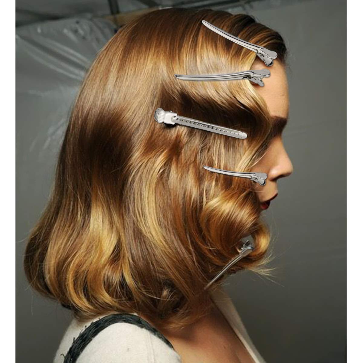 Alligator Hair Clips Metal Duck Bill Hair Clips for Styling - with Holes 3.5 inch Professional Sectioning Clips for Salon and Women Girls Accessories Beauty & Personal Care aosdanting