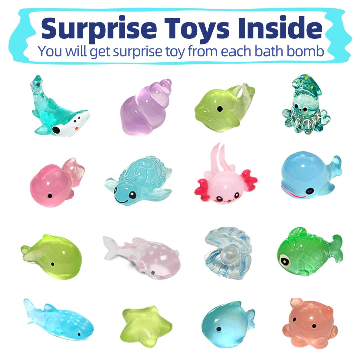 Bath Bombs for Kids with Surprise Toys Inside, 12 Pack Shell Kids Bath Bombs Gift Set for Girls Boys Birthday, Easter, Christmas, Halloween, Handmade… Beauty & Personal Care Santrela