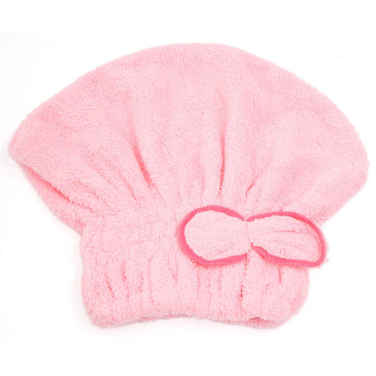 Ruilogod Elastic Band Soft Coral Velvet Bowknot Super Absorbent Hat Shower Cap Pink (id: 00d 1d8 6c9 f6b c78 Beauty and Personal Care Ruilogod