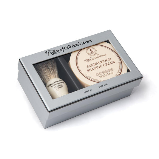 Taylor of Old Bond Street Pure Badger Brush & Sandalwood Bowl Box 2-Piece Set Beauty and Personal Care Taylor of Old Bond Street