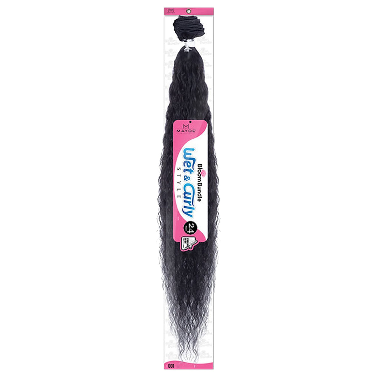 Mayde Beauty Bloom Bundle Weaving WET & CURLY 001 24" (1-Pack, 1B)