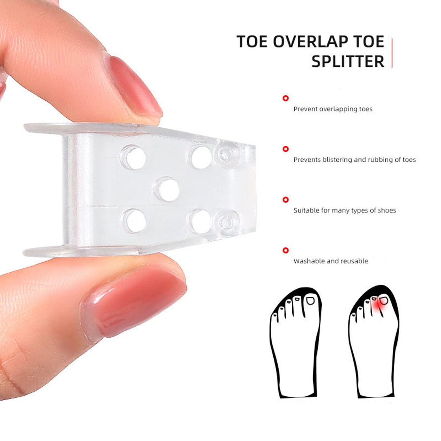 2PCS Soft&Breathable Big Toe Orthotic Pad L/R Feet Prevent Toe Overlap NEW Beauty and Personal Care ZEZEFUFU