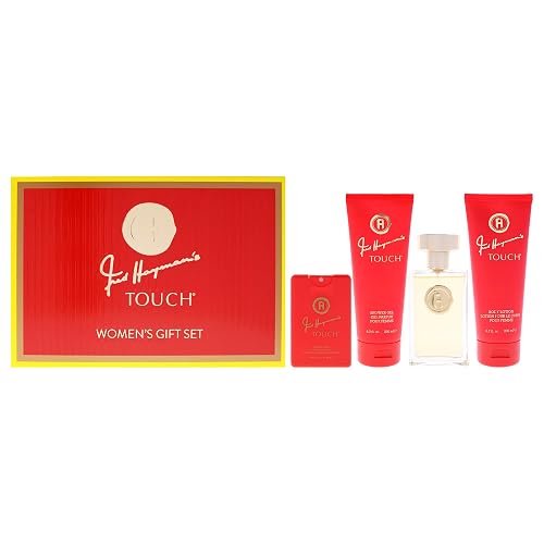 Touch by Fred Hayman for Women - 4 Pc Gift Set 3.4oz EDT Spray, 0.61oz EDT Spray, 6.7oz Body Lotion, 6.7oz Shower Gel Beauty & Personal Care Fred Hayman