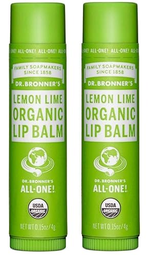 Dr. Bronner's Sun Dog's Organic Lip Balm Lemon Lime Pack of 2 - 0.15 oz Beauty & Personal Care Dr. Bronner's