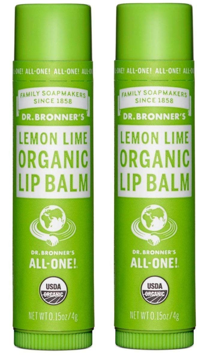 Dr. Bronner's Sun Dog's Organic Lip Balm Lemon Lime Pack of 2 - 0.15 oz Beauty & Personal Care Dr. Bronner's
