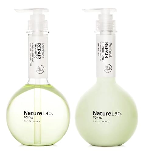 NatureLab.TOKYO Perfect Repair Shampoo & Conditioner Duo - Japanese Shampoo and Conditioner for Damaged, Color-Treated Hair - Penetrates Roots Beauty & Personal Care NATURELAB. TOKYO