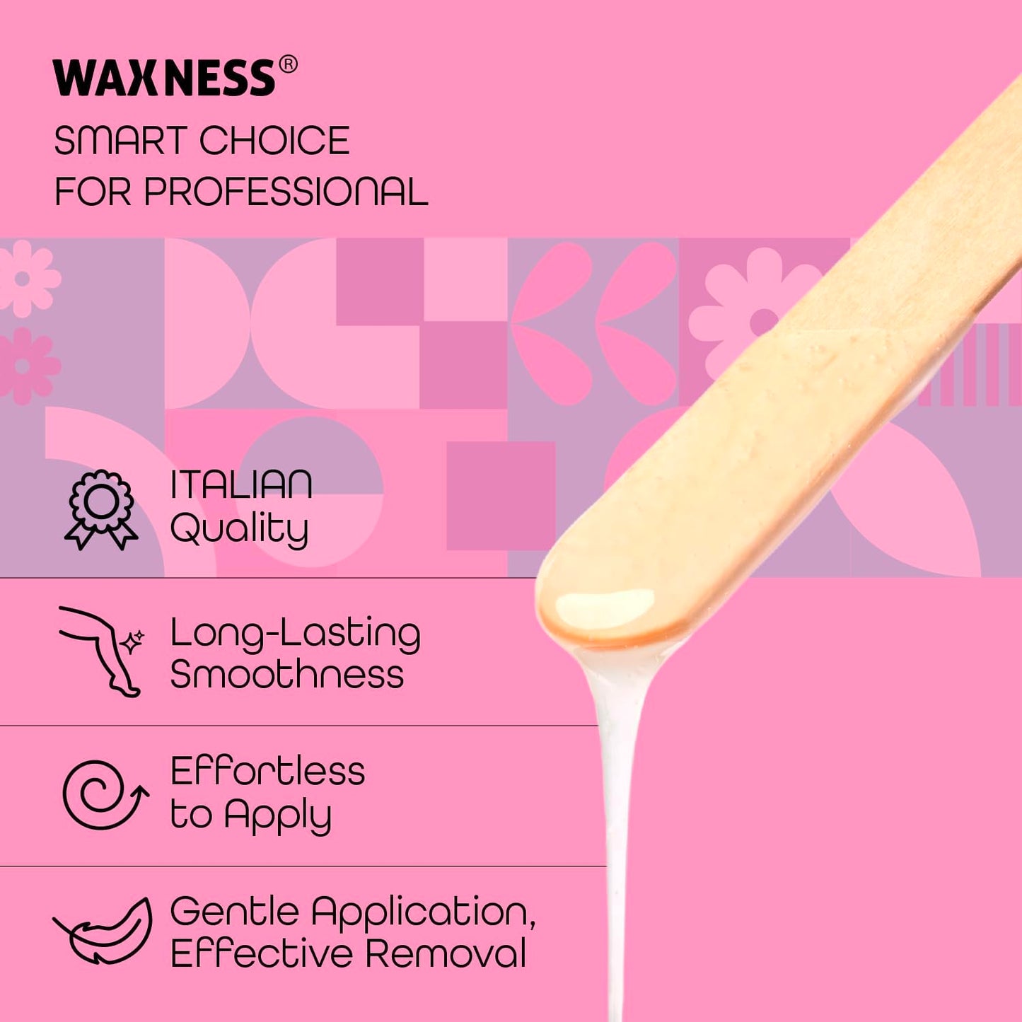 Waxness Sensi Clear Pure Hard Wax Beads 1 lb (453 g) - Rosin-Free Stripless Clear Hard Wax with Neuro-Active Comfort Complex for Face & Body - Made in Beauty and Personal Care Waxness
