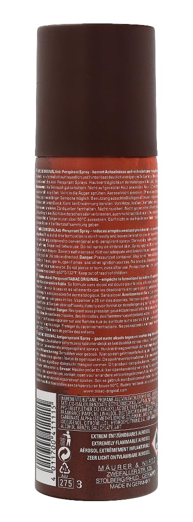 Anti-Perspirant Spray 4.1 oz Beauty and Personal Care Tabac Original