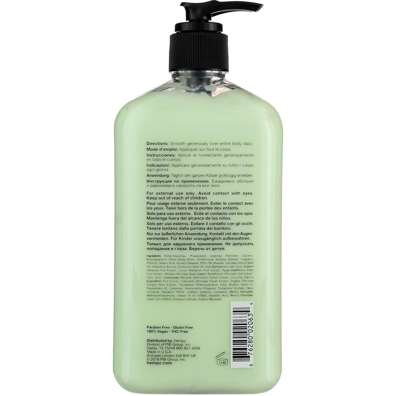 Hempz Body Moisturizer Green Tea and Asian Pear 17 Ounce Pump (500ml) (Pack of 2) Beauty & Personal Care Hempz