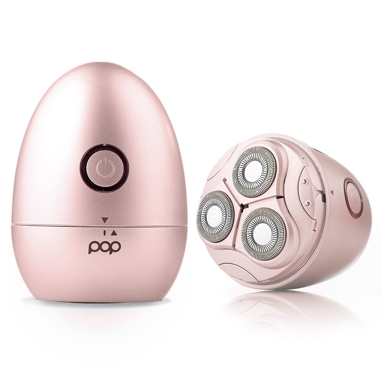 Pop Sonic Moon Shaver (Rose Gold) - Face & Body Shavers for Men & Women - 3 Floating Rotary Heads w/Removable Cap - Long Lasting Lithium-ion Battery Beauty and Personal Care Pop Sonic