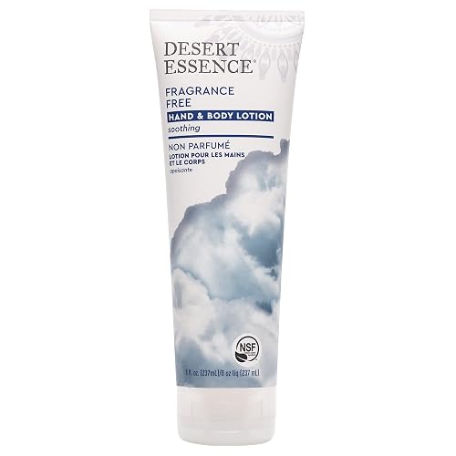 Desert Essence Fragrance Free Hand & Body Lotion - 8 Fl Ounce - Soothing - Aloe Vera - Shea Butter - Green Tea - Coconut Oil - Jojoba Oil Beauty & Personal Care Desert Essence