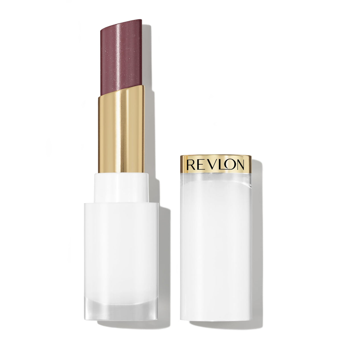 REVLON Super Lustrous Glass Shine Balm, Hydrating Tinted Lip Balm with Hyaluronic Acid, Aloe & Rose Quartz, Dark Mauve Lipstick, NEW Shade, 014 Beauty & Personal Care REVLON
