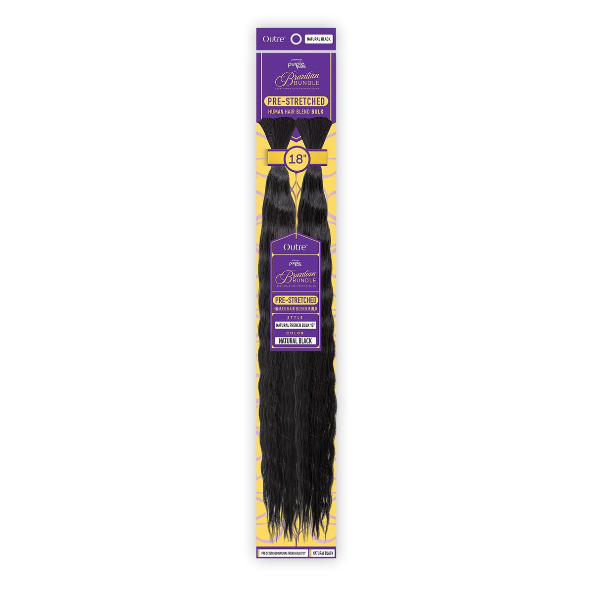Outre Purple Pack Brazilian - Prestretched Natural French Bulk 18" (BURGUNDY 425)