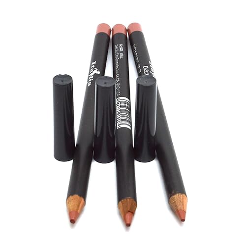 3 Pcs x Italia 1052 Natural Beige Fine Eye liner Pencil Lip Eyeliner Set + Free ZipBag Beauty & Personal Care Italia Deluxe