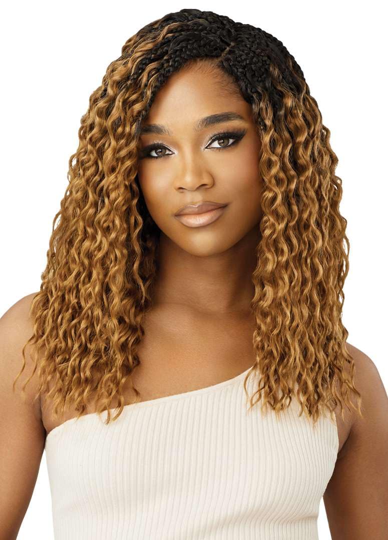 Outre X-Pression - Twisted Up - Boho Wet & Wavy Vibe Beach Braid 14" 3X (DARK BROWN 2)