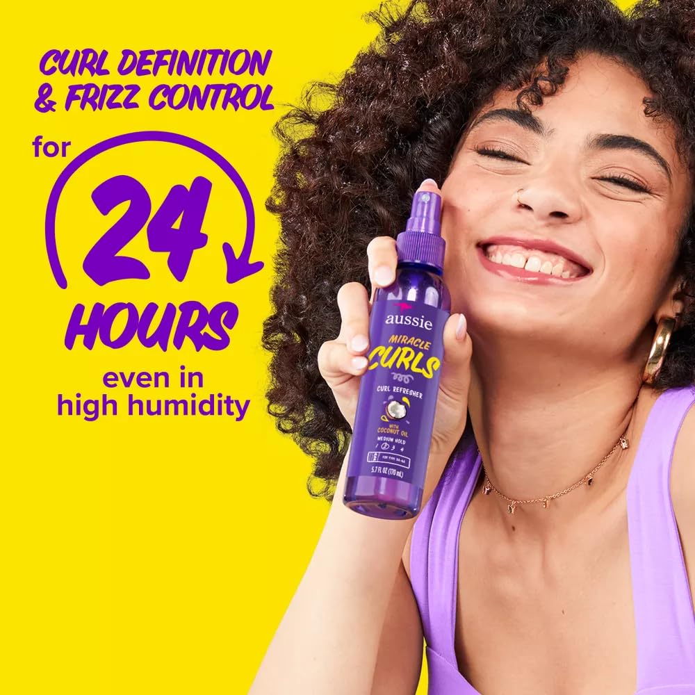 Aussie Miracle Curls 2nd day Curl Activator Coconut & Jojoba Oil 8.5 fl oz (Pack of 2) Beauty & Personal Care Aussie