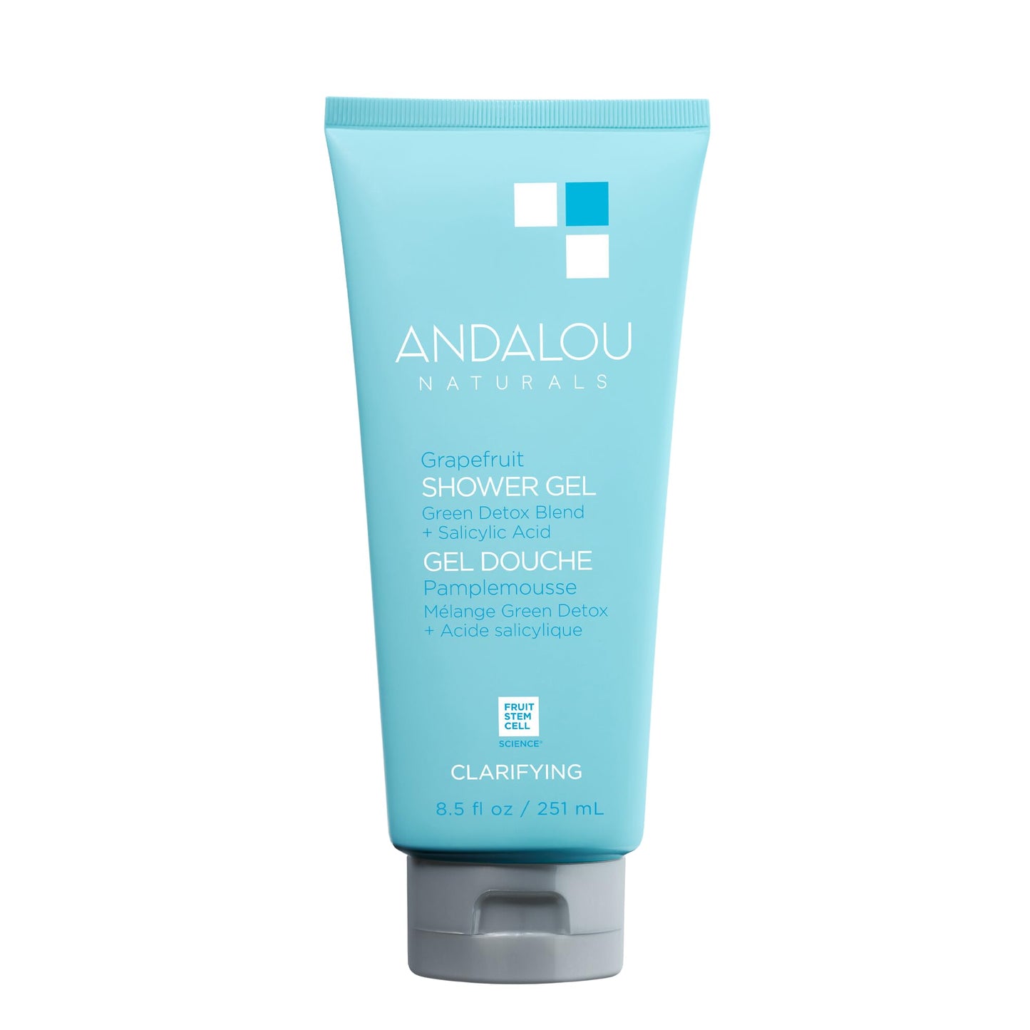 Andalou Naturals Body Wash, Clarifying Grapefruit Shower Gel, Gentle Exfoliating Salicylic Acid Body Wash with Tea Tree & Witch Hazel, Targets Back Beauty & Personal Care Andalou Naturals