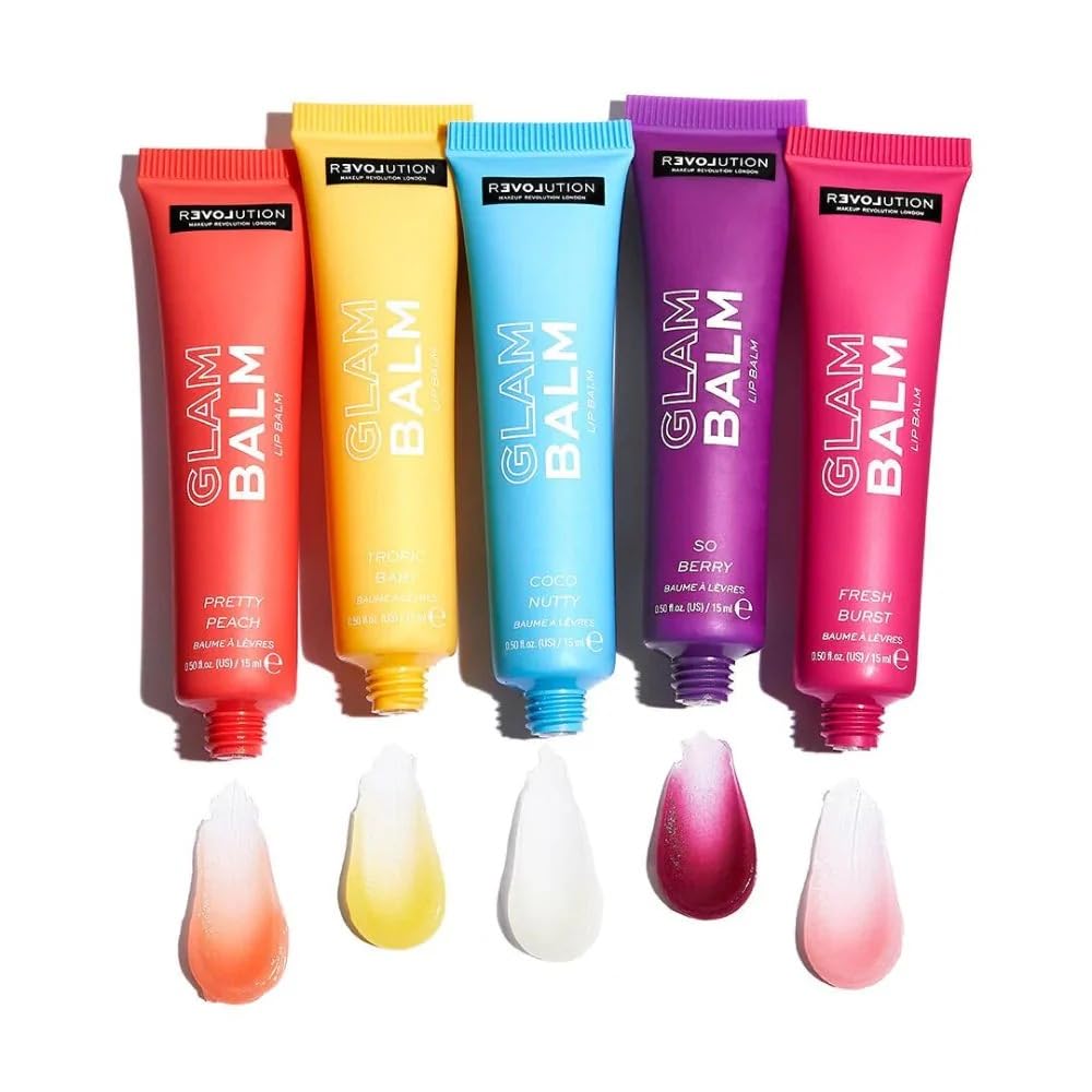 Makeup-Revolution's Re Love Glam Lip Balm, Tropic Baby Pineapple, 15ml Beauty and Personal Care FOUNTINA