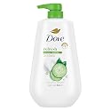Dove Body Wash with Pump Refresh Cucumber and Green Tea for 24hr Lotion-Soft Skin Moisturizing Skin Cleanser with No Sulfates No Parabens 30.6 oz Beauty & Personal Care Dove