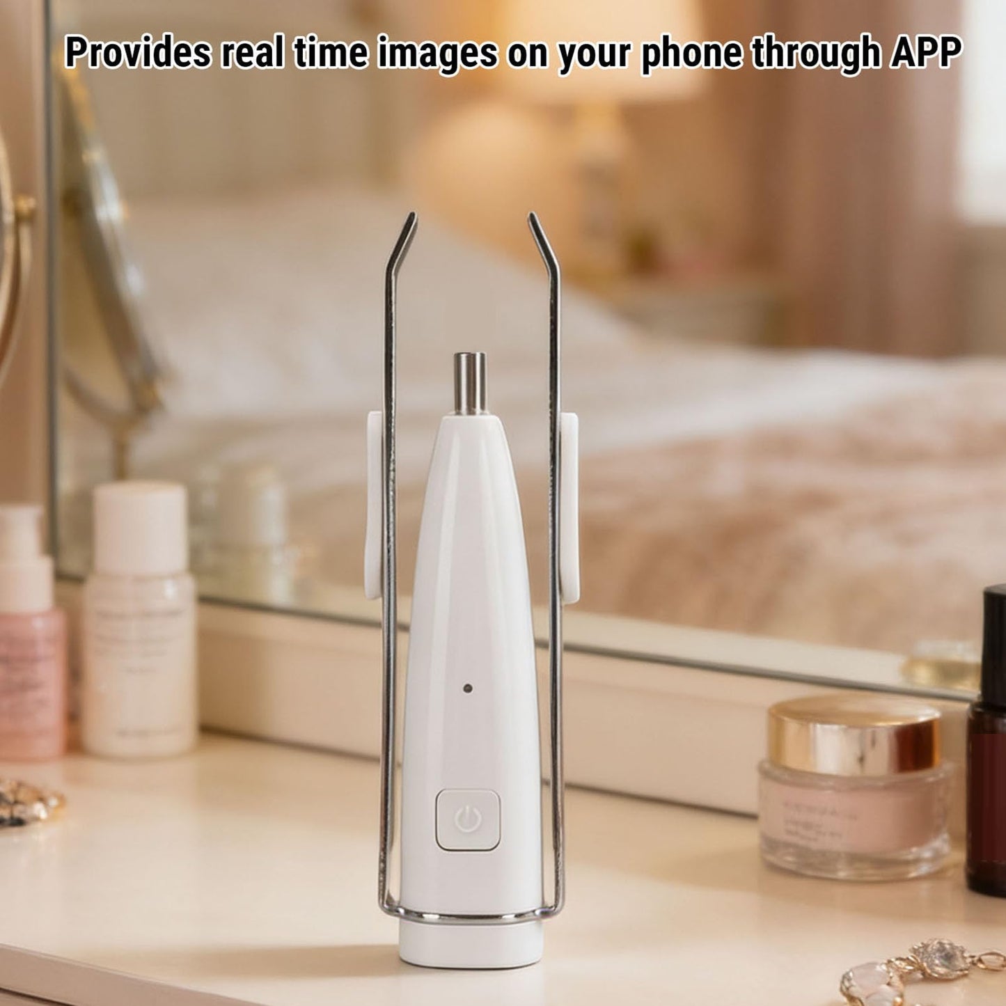 Sunisfa 10X Magnification Eyebrow Camera Tweezers with LED Light, ABS + 301 Stainless Steel, for Hair Removal, Portable Plucking Tweezer with 10X Beauty and Personal Care Sunisfa