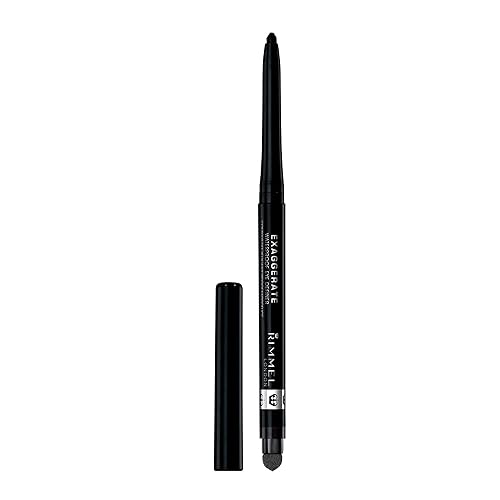 Rimmel London Exaggerate Waterproof Eye Definer Eyeliner, Highly Pigmented, Long-Wearing, Built-In Smudger, 261, Noir, 0.01oz Beauty & Personal Care Rimmel